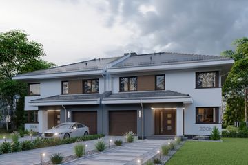  Projekt domu APS 330 bliźniaczy (LUA1462) - projekt domu z pełnym piętrem - Zdjęcie 3