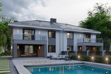  Projekt domu APS 330 bliźniaczy (LUA1462) - projekt domu z pełnym piętrem - Zdjęcie 4