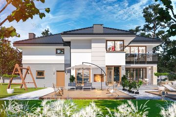  Projekt domu Emilian 2 (WOE1154) - projekt domu z pełnym piętrem - Zdjęcie 4