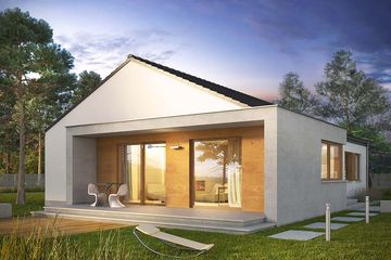 Projekt domu Trendsetter 2 - parterowy dom o powierzchni 126,40 m², dach dwuspadowy - ujęcie 2