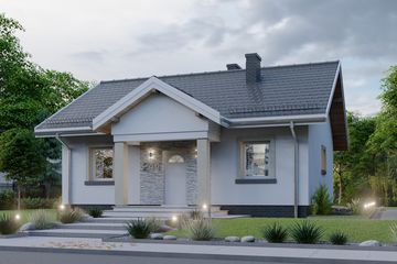  Projekt domu APS 244 (LUA1301) - projekt domu parterowego - Zdjęcie 3