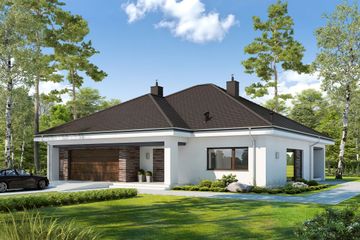  Projekt domu Dostępny D45 wariant IV (WWB1082) - projekt domu parterowego - Zdjęcie 1