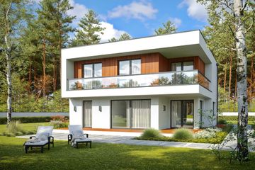  Projekt domu Logiczny D72 (WWB1083) - projekt domu z pełnym piętrem - Zdjęcie 2