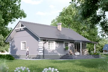  Projekt domu Olga 2 (WAN1041) - projekt domu parterowego - Zdjęcie 2