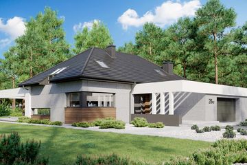  Projekt domu HomeKoncept 26 wariant 12 (KRX1122) - projekt domu parterowego - Zdjęcie 3