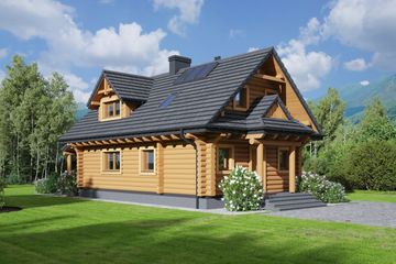  Projekt domu Rytowo dw 39 (KRP2376) - projekt domu parterowego z poddaszem - Zdjęcie 1