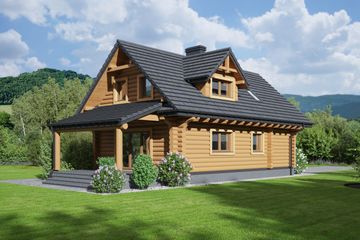  Projekt domu Rytowo dw 39 (KRP2376) - projekt domu parterowego z poddaszem - Zdjęcie 2
