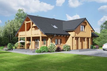  Projekt domu Chmielów dws 17 (KRP2378) - projekt domu parterowego z poddaszem - Zdjęcie 1