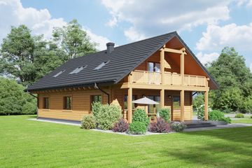  Projekt domu Chmielów dws 17 (KRP2378) - projekt domu parterowego z poddaszem - Zdjęcie 2