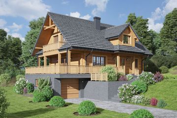  Projekt domu Milicz dw 29 (KRP2379) - projekt domu parterowego z poddaszem - Zdjęcie 1