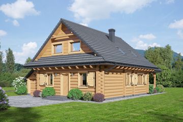  Projekt domu Grywałdowo dw 3 (KRP2381) - projekt domu parterowego z poddaszem - Zdjęcie 1