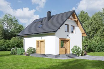 Projekt domu Grochowo nowe 8m (KRP2382) - projekt domu parterowego z poddaszem - Zdjęcie 1