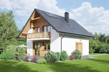  Projekt domu Grochowo nowe 8m (KRP2382) - projekt domu parterowego z poddaszem - Zdjęcie 2
