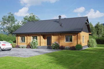  Projekt domu Rostowo dw (KRP2386) - projekt domu parterowego - Zdjęcie 1