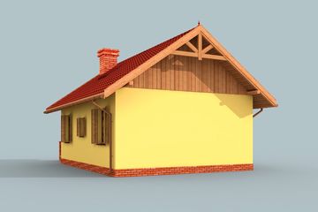  Projekt domu Toronto C szk. drew., dom mieszkalny, cał. ogrzewanie kominek z płaszczem wodnym (SLN2684) - projekt domu parterowego - Zdjęcie 3