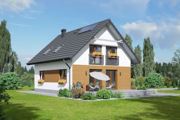  Projekt domu Paczków 3m (KRP2366) - projekt domu parterowego z poddaszem - Zdjęcie 2