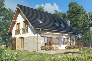  Projekt domu Sambor Alter (1690) (KRD2832) - projekt domu parterowego z poddaszem - Zdjęcie 4