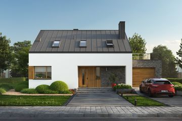  Projekt domu Eco 37 (WOZ1043) - projekt domu parterowego z poddaszem - Zdjęcie 1