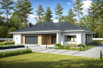  Projekt domu Swobodny D76 (WWB1084) - projekt domu parterowego - Zdjęcie 2