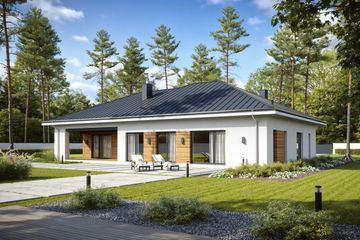  Projekt domu Swobodny D76 (WWB1084) - projekt domu parterowego - Zdjęcie 3