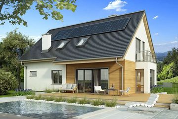  Projekt domu Tymon b eko (WRD2873) - projekt domu parterowego z poddaszem - Zdjęcie 1