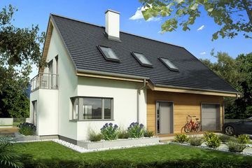  Projekt domu Tymon b eko (WRD2873) - projekt domu parterowego z poddaszem - Zdjęcie 2