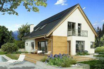  Projekt domu Tymon b eko (WRD2873) - projekt domu parterowego z poddaszem - Zdjęcie 3