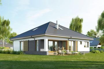  Projekt domu E-247 (WAX1168) - projekt domu parterowego - Zdjęcie 2