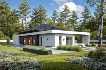  Projekt domu Ekspresyjny D73 wariant I (WWB1085) - projekt domu parterowego - Zdjęcie 2
