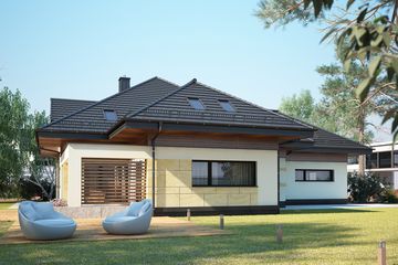  Projekt domu Datanello 6 (KKF1021) - projekt domu parterowego z poddaszem - Zdjęcie 2