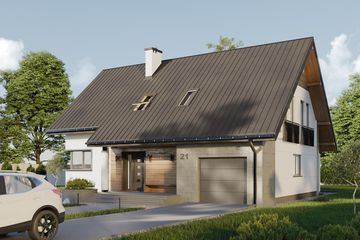  Projekt domu Alba (1436) (KRD2603) - projekt domu parterowego z poddaszem - Zdjęcie 3