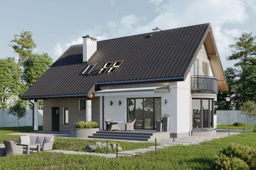  Projekt domu Alba (1436) (KRD2603) - projekt domu parterowego z poddaszem - Zdjęcie 4