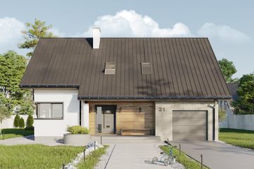  Projekt domu Alba (1436) (KRD2603) - projekt domu parterowego z poddaszem - Zdjęcie 6