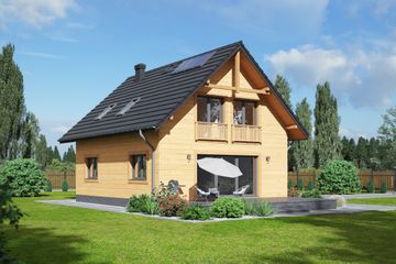  Projekt domu Paczków 55 dws (KRP2394) - projekt domu parterowego z poddaszem - Zdjęcie 2