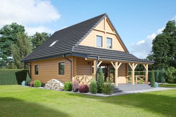  Projekt domu Zawoja 55 dw (KRP2395) - projekt domu parterowego z poddaszem - Zdjęcie 2