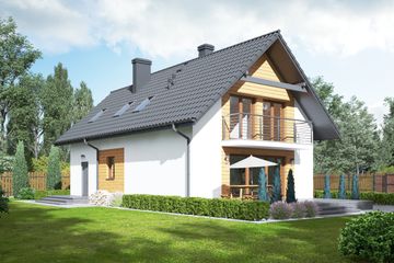  Projekt domu Oleśnica 55m (KRP2399) - projekt domu parterowego z poddaszem - Zdjęcie 2