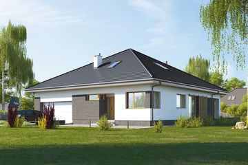  Projekt domu E-238a (WAX1171) - projekt domu parterowego - Zdjęcie 1