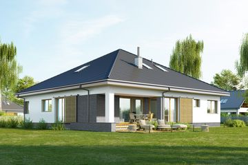  Projekt domu E-238a (WAX1171) - projekt domu parterowego - Zdjęcie 2