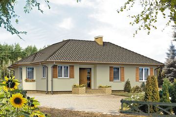  Projekt domu Harfa (BSA1070) - projekt domu parterowego - Zdjęcie 1