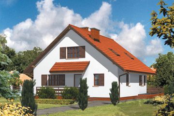  Projekt domu B-42 (KRA1025) - projekt domu parterowego z poddaszem - Zdjęcie 2