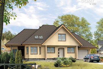  Projekt domu Refren (BSA1075) - projekt domu parterowego z poddaszem - Zdjęcie 1