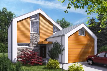  Projekt domu FIKUS (WOA1002) - projekt domu parterowego z poddaszem - Zdjęcie 1