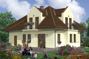  Projekt domu LENTINI (KRH1281) - projekt domu parterowego z poddaszem - Zdjęcie 2