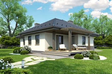  Projekt domu Vito (KRH1283) - projekt domu parterowego - Zdjęcie 2