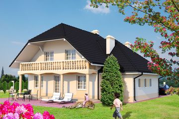  Projekt domu Kwitnąca Olimpia 50 (KRN1005) - projekt domu parterowego z poddaszem - Zdjęcie 1