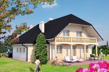  Projekt domu Kwitnąca Olimpia 50 (KRN1005) - projekt domu parterowego z poddaszem - Zdjęcie 2