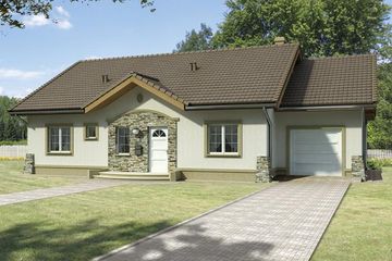  Projekt domu Sasza II z garażem (WRX1044) - projekt domu parterowego - Zdjęcie 1