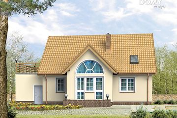  Projekt domu Wachlarz (BSA1442) - projekt domu parterowego z poddaszem - Zdjęcie 2