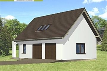  Projekt garażu G20 (KRJ1654) - projekt garażu parterowego z poddaszem - Zdjęcie 2