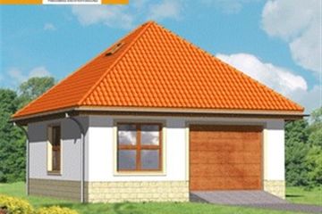  Projekt garażu G21 (KRJ1668) - projekt garażu parterowego - Zdjęcie 2